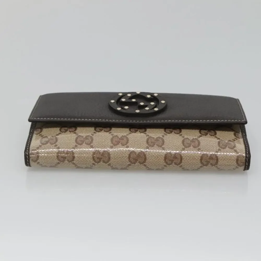 Gucci GG Crystal Long Wallet Beige